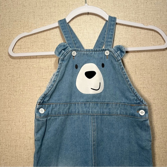 SHEIN Blue Denim Overalls with Relaxed Fit Size 2-3Y - Picture 3 of 6